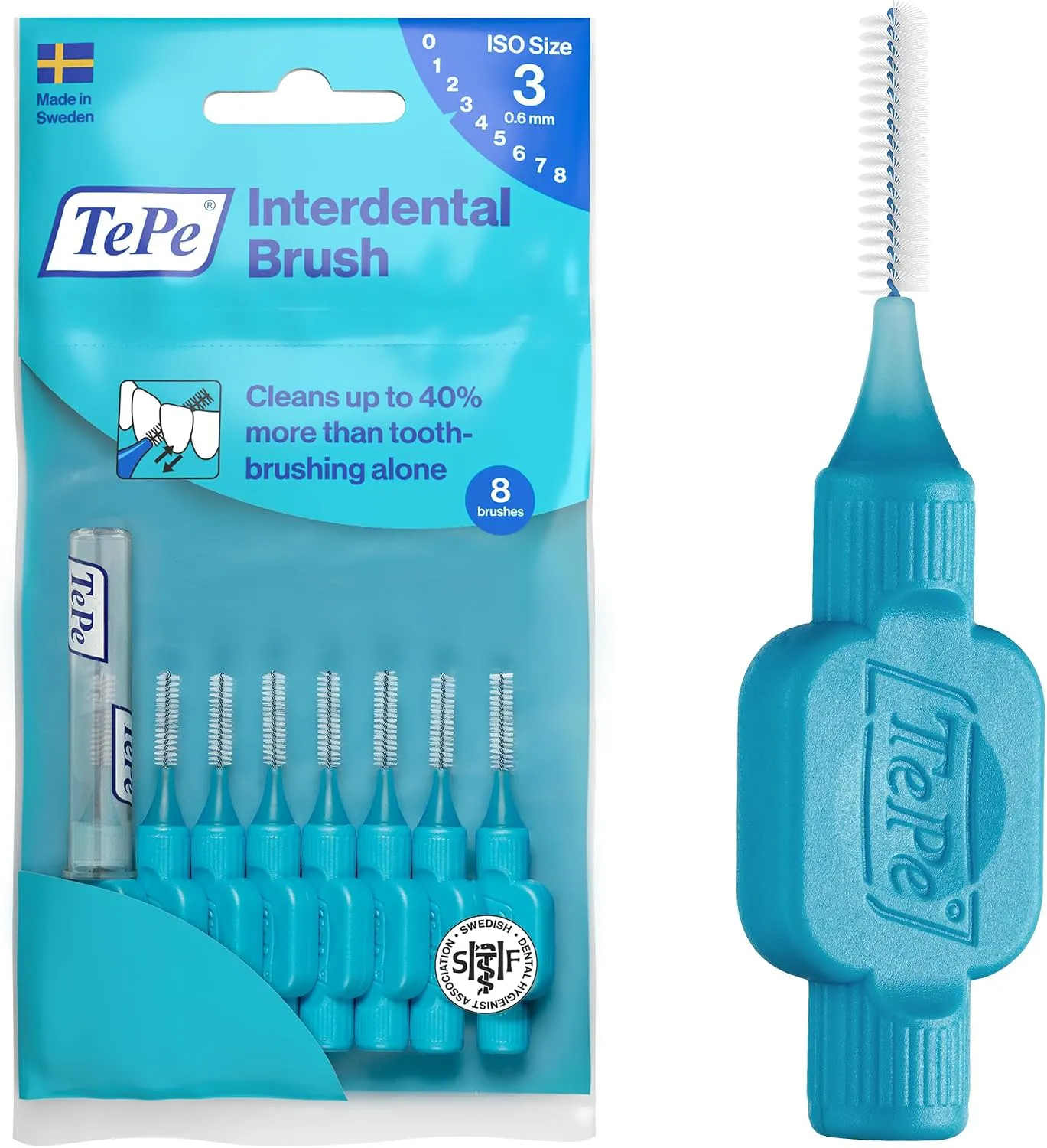 Tepe Interdentalbürste, Original, Blau, 0,6 Mm/iso-größe 3, 8 Stk.